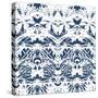 Vintage Vector Damask Pattern with Abstract Shapes-tukkki-Stretched Canvas