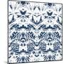 Vintage Vector Damask Pattern with Abstract Shapes-tukkki-Mounted Art Print