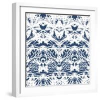 Vintage Vector Damask Pattern with Abstract Shapes-tukkki-Framed Art Print