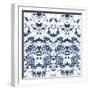 Vintage Vector Damask Pattern with Abstract Shapes-tukkki-Framed Art Print