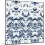 Vintage Vector Damask Pattern with Abstract Shapes-tukkki-Mounted Art Print