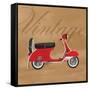 Vintage Vespa Red-Dominique Vari-Framed Stretched Canvas