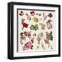 Vintage Victorian Flowers Clip Art-Karimala-Framed Art Print