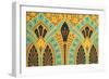 Vintage Victorian Textile Pattern Design-English-Framed Giclee Print