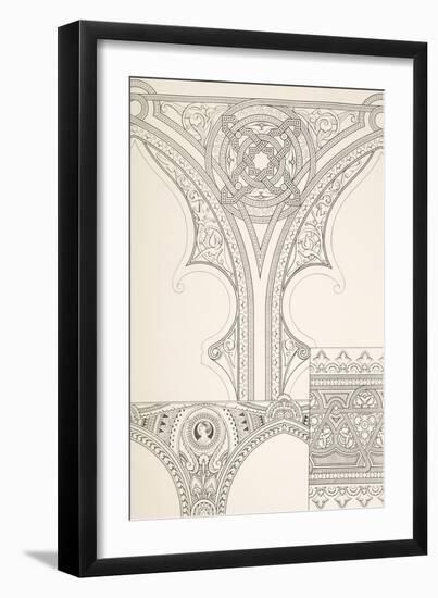 Vintage Victorian Textile Pattern Design-English-Framed Giclee Print