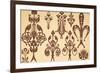 Vintage Victorian Textile Pattern Design-English-Framed Giclee Print