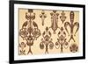 Vintage Victorian Textile Pattern Design-English-Framed Giclee Print