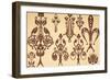 Vintage Victorian Textile Pattern Design-English-Framed Giclee Print