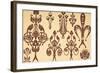 Vintage Victorian Textile Pattern Design-English-Framed Giclee Print