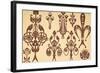 Vintage Victorian Textile Pattern Design-English-Framed Giclee Print