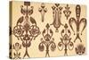 Vintage Victorian Textile Pattern Design-English-Stretched Canvas