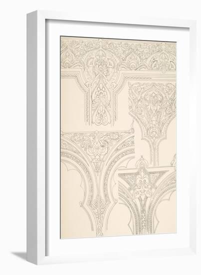 Vintage Victorian Textile Pattern Design-English-Framed Giclee Print