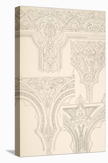 Vintage Victorian Textile Pattern Design-English-Stretched Canvas