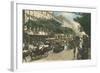 Vintage View of Boulevard Des Italiens-null-Framed Art Print