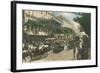 Vintage View of Boulevard Des Italiens-null-Framed Art Print