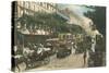 Vintage View of Boulevard Des Italiens-null-Stretched Canvas