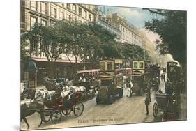 Vintage View of Boulevard Des Italiens-null-Mounted Art Print
