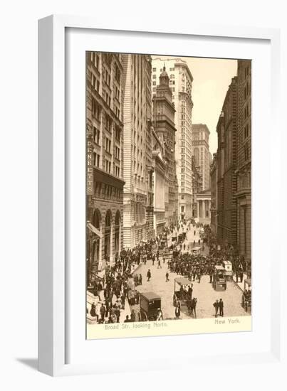 Vintage View of Broad Street, New York City-null-Framed Art Print