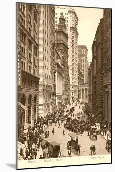 Vintage View of Broad Street, New York City-null-Mounted Art Print