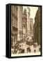 Vintage View of Broad Street, New York City-null-Framed Stretched Canvas