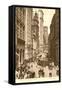 Vintage View of Broad Street, New York City-null-Framed Stretched Canvas