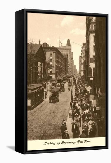 Vintage View of Broadway, New York City-null-Framed Stretched Canvas