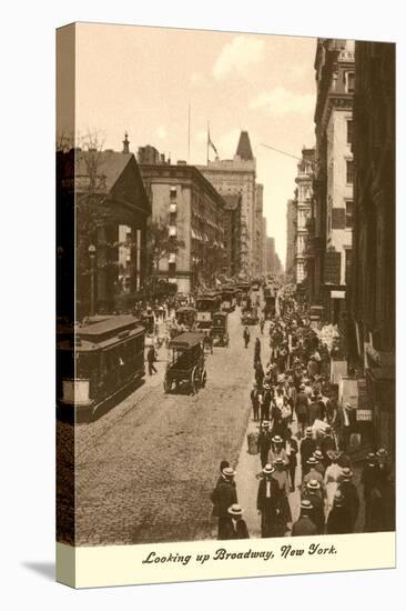 Vintage View of Broadway, New York City-null-Stretched Canvas