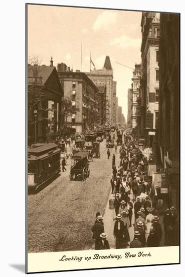 Vintage View of Broadway, New York City-null-Mounted Art Print
