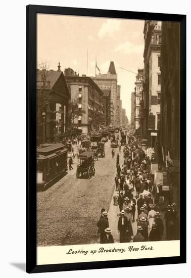 Vintage View of Broadway, New York City-null-Framed Art Print