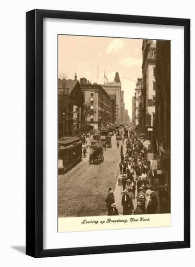 Vintage View of Broadway, New York City-null-Framed Art Print