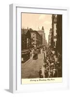 Vintage View of Broadway, New York City-null-Framed Art Print