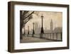 Vintage View of London, Big Ben & Houses of Parliament-tkemot-Framed Photographic Print