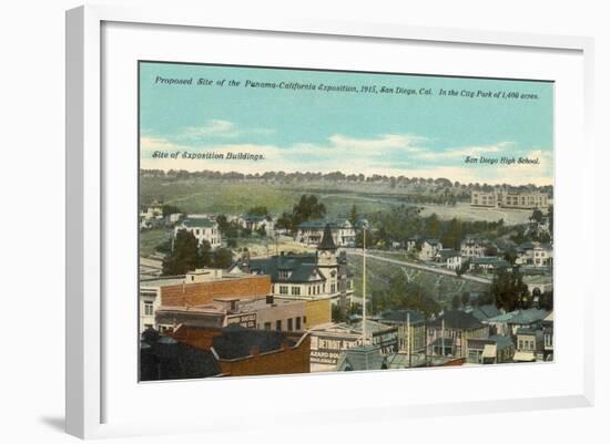 Vintage View of San Diego-null-Framed Art Print