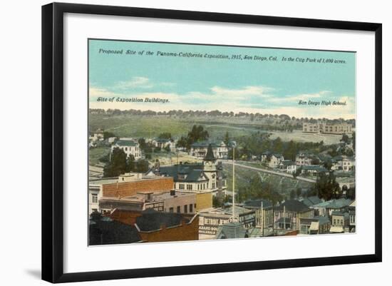 Vintage View of San Diego-null-Framed Art Print