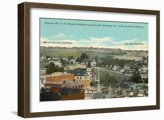 Vintage View of San Diego-null-Framed Art Print