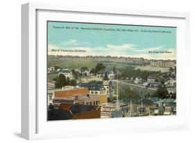 Vintage View of San Diego-null-Framed Art Print