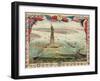 Vintage View of Statue of Liberty-null-Framed Art Print