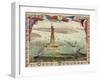 Vintage View of Statue of Liberty-null-Framed Art Print