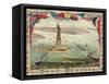 Vintage View of Statue of Liberty-null-Framed Stretched Canvas