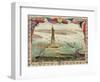 Vintage View of Statue of Liberty-null-Framed Art Print