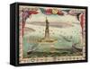 Vintage View of Statue of Liberty-null-Framed Stretched Canvas