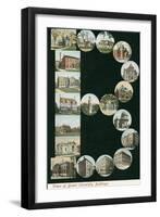 Vintage Views of Brown University-null-Framed Art Print