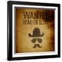 Vintage "Wanted..." Poster, Grunge Illustration-pashabo-Framed Art Print