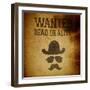 Vintage "Wanted..." Poster, Grunge Illustration-pashabo-Framed Art Print
