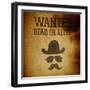 Vintage "Wanted..." Poster, Grunge Illustration-pashabo-Framed Art Print