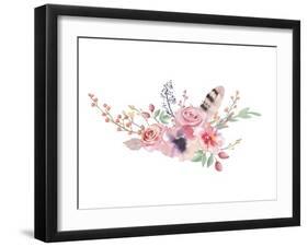 Vintage Watercolor Bouquet-Kris_art-Framed Art Print