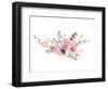 Vintage Watercolor Bouquet-Kris_art-Framed Art Print