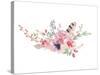 Vintage Watercolor Bouquet-Kris_art-Stretched Canvas