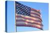 Vintage Weathered American Flag USA Patriot Photo Poster-null-Stretched Canvas