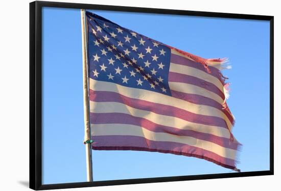 Vintage Weathered American Flag USA Patriot Photo Poster-null-Framed Standard Poster